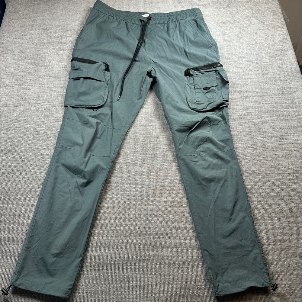PacSun Slim‎ Cargo Pants Mens Large Sage Green Tactical Utility Jogger